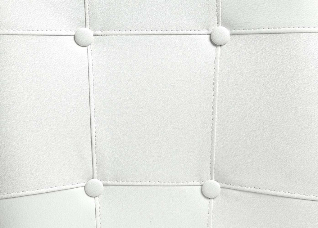 Hussein - Side Chair (Set of 2) - White Synthetic Leather & Black