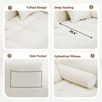 Sectional Free Combined Sofa With 2 Side Pockets