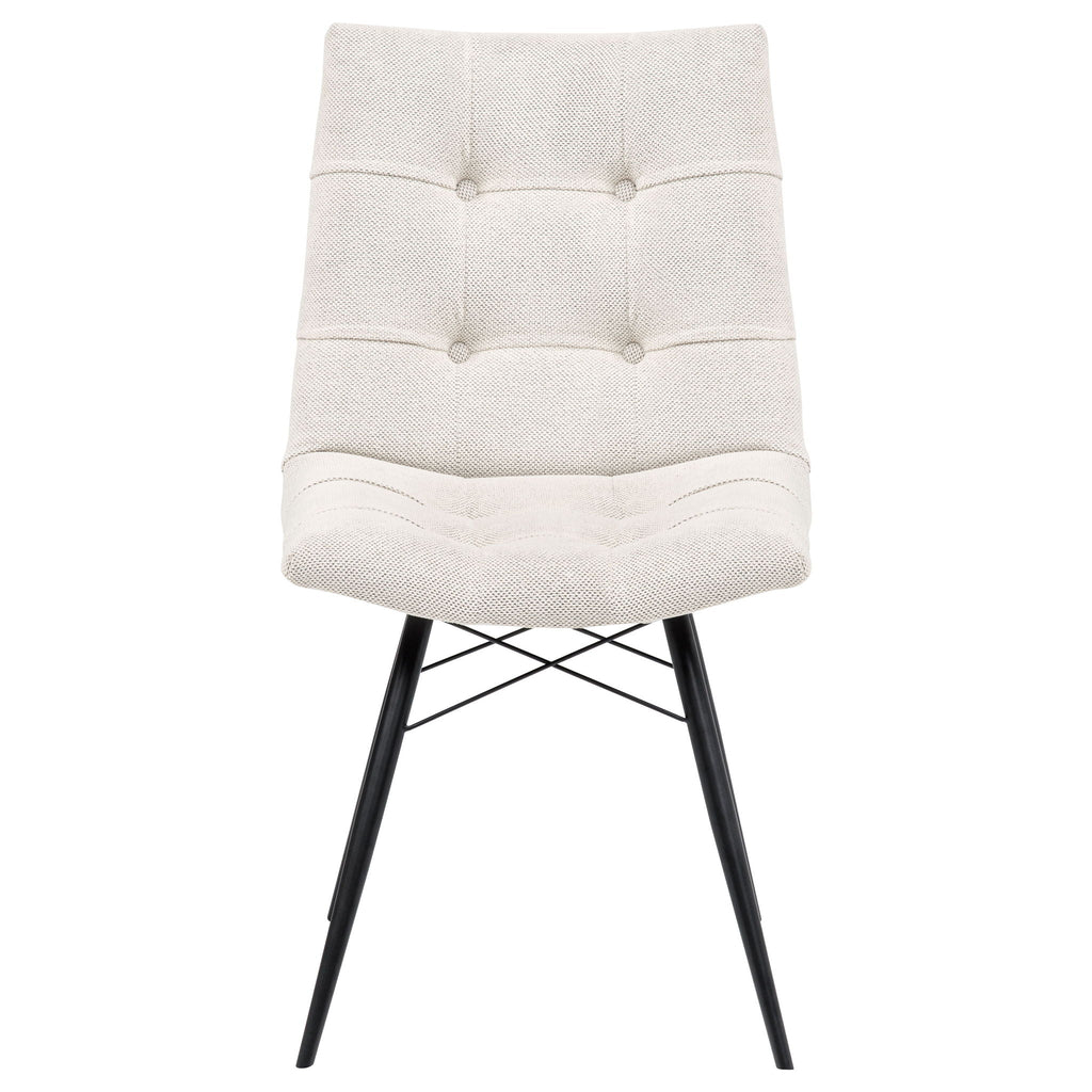 Aiken Fabric Upholstered Dining Side Chair Saddle Stone White (Set of 4)