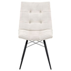 Aiken Fabric Upholstered Dining Side Chair Saddle Stone White (Set of 4)