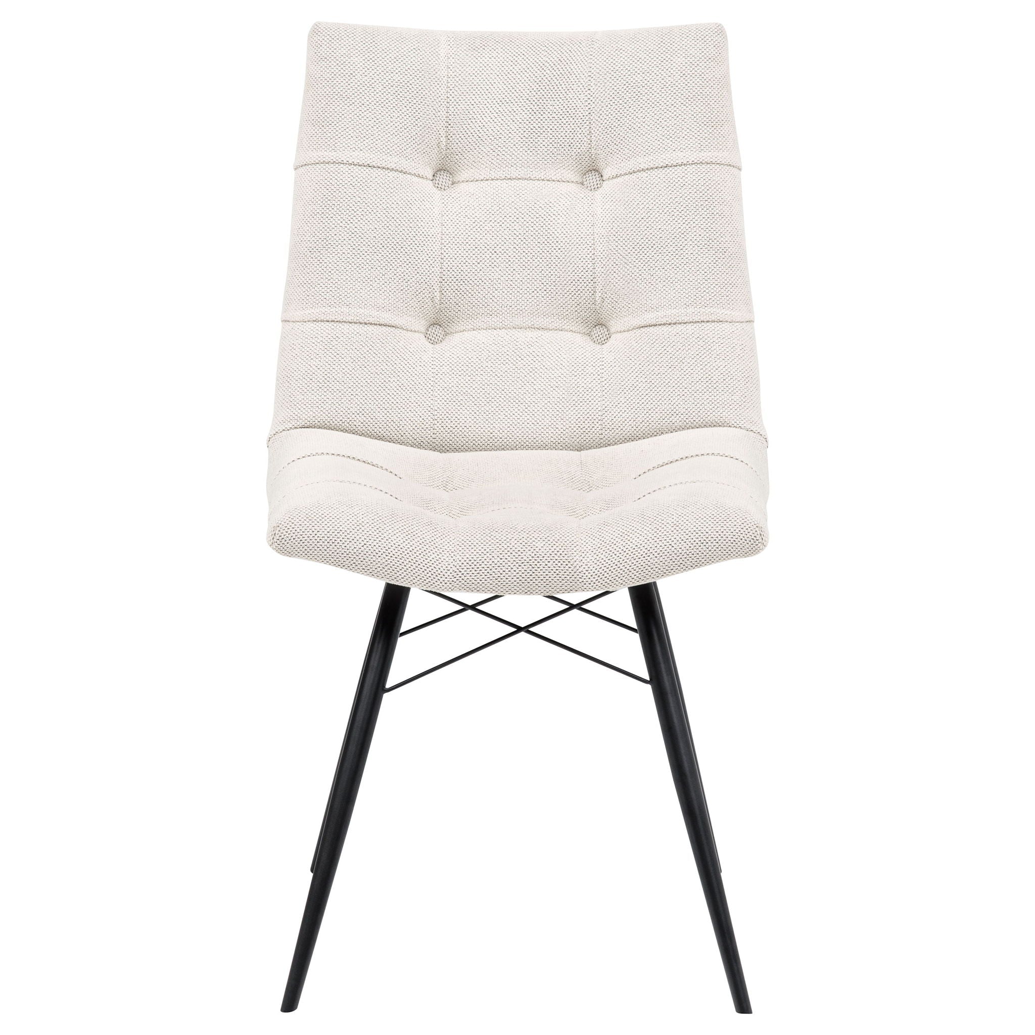 Aiken Fabric Upholstered Dining Side Chair Saddle Stone White (Set of 4)