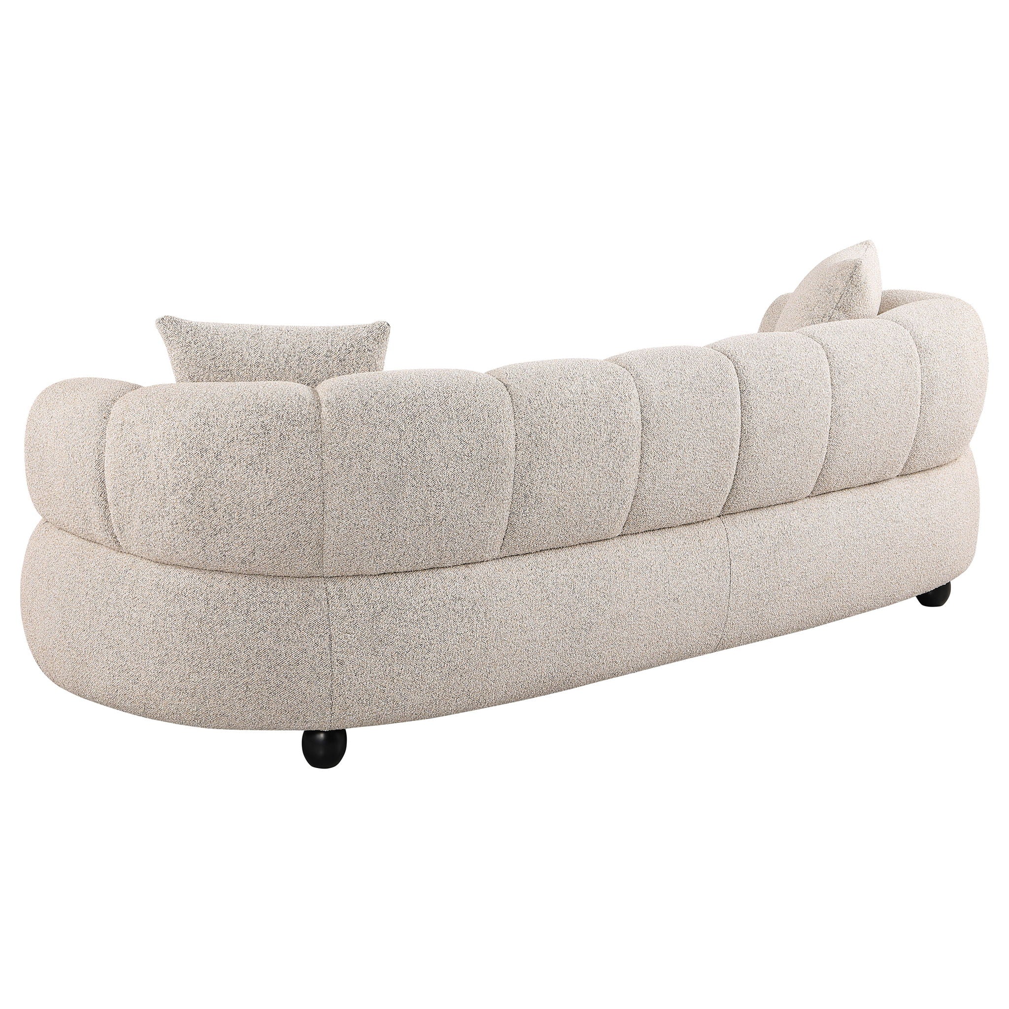 Whitney Contemporary Channel Tufted Woven Fabric Upholstered Sofa Set