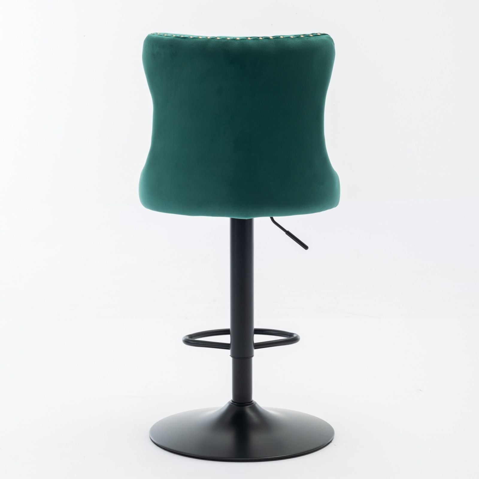 Swivel Barstools Adjusatble Seat Height, Modern Upholstered Bar Stools With Backs Comfortable Tufted For Home Pub And Kitchen Island (Set of 2)