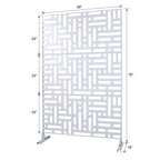 Decorative Freestanding Metal Privacy Screen For Indoor & Outdoor Use