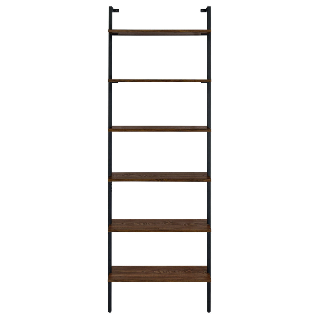 Owens 96-inch 6-shelf Wall Bookshelf Walnut