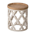 Stylish Rustic Round Wooden Table