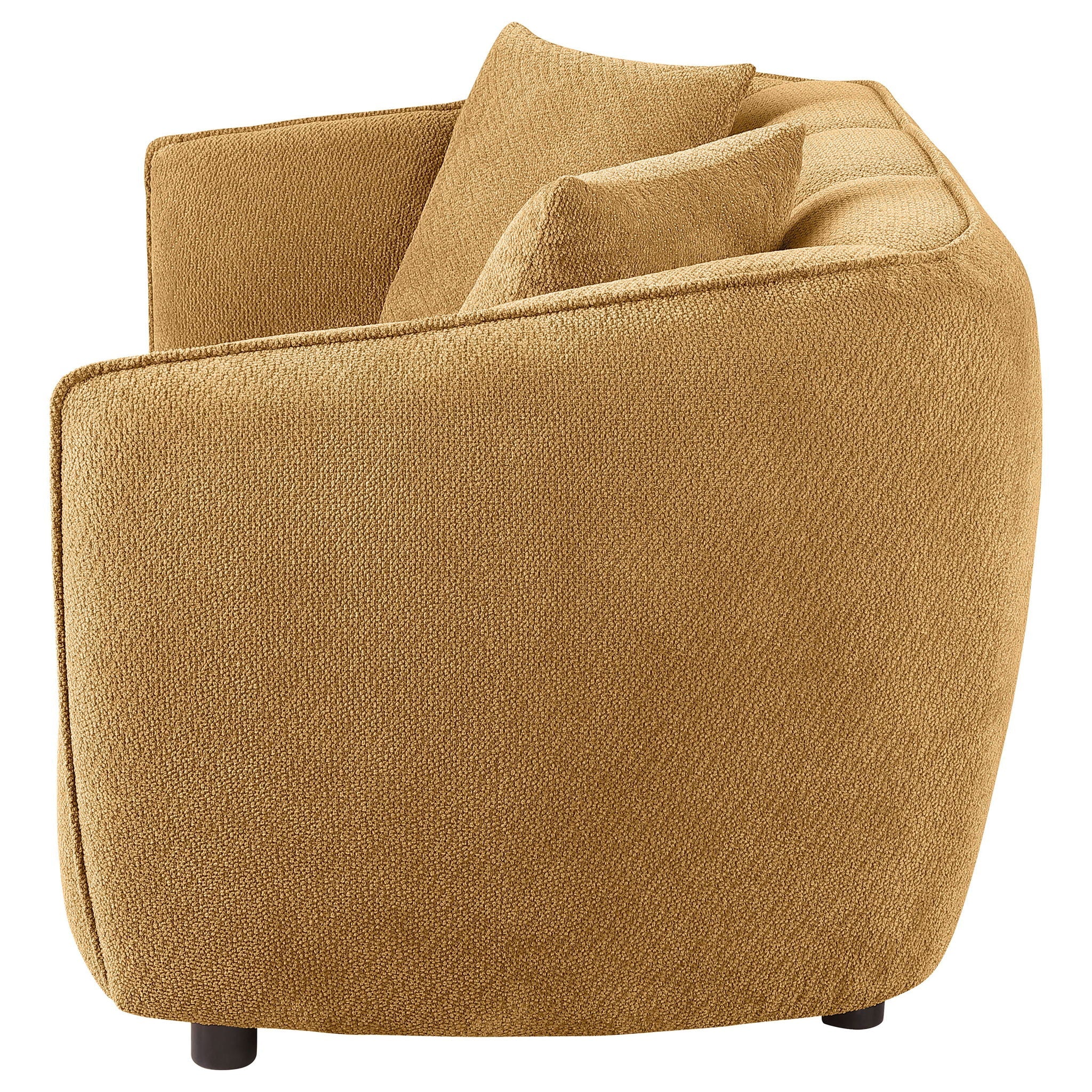 Aleisha Fabric Upholstered Loveseat Mustard Yellow