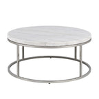 Zaidee - Coffee Table With Marble - Marble Top & Nickel