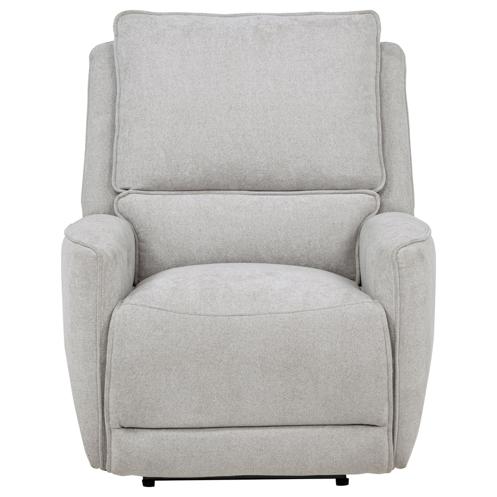 Sylmar Chenille Upholstered Power Recliner Dove Grey