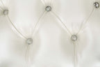 Adara - Bench - Pearl White Synthetic Leather & Antique White