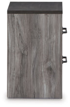 Bronyan - Two Drawer Night Stand - Dark Gray