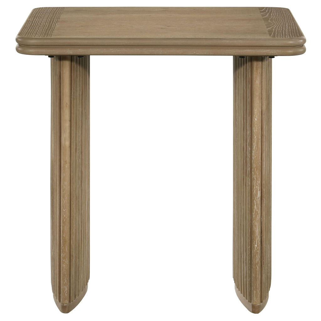 Adina 3-piece Wood Coffee Table Set Distressed Light Brown