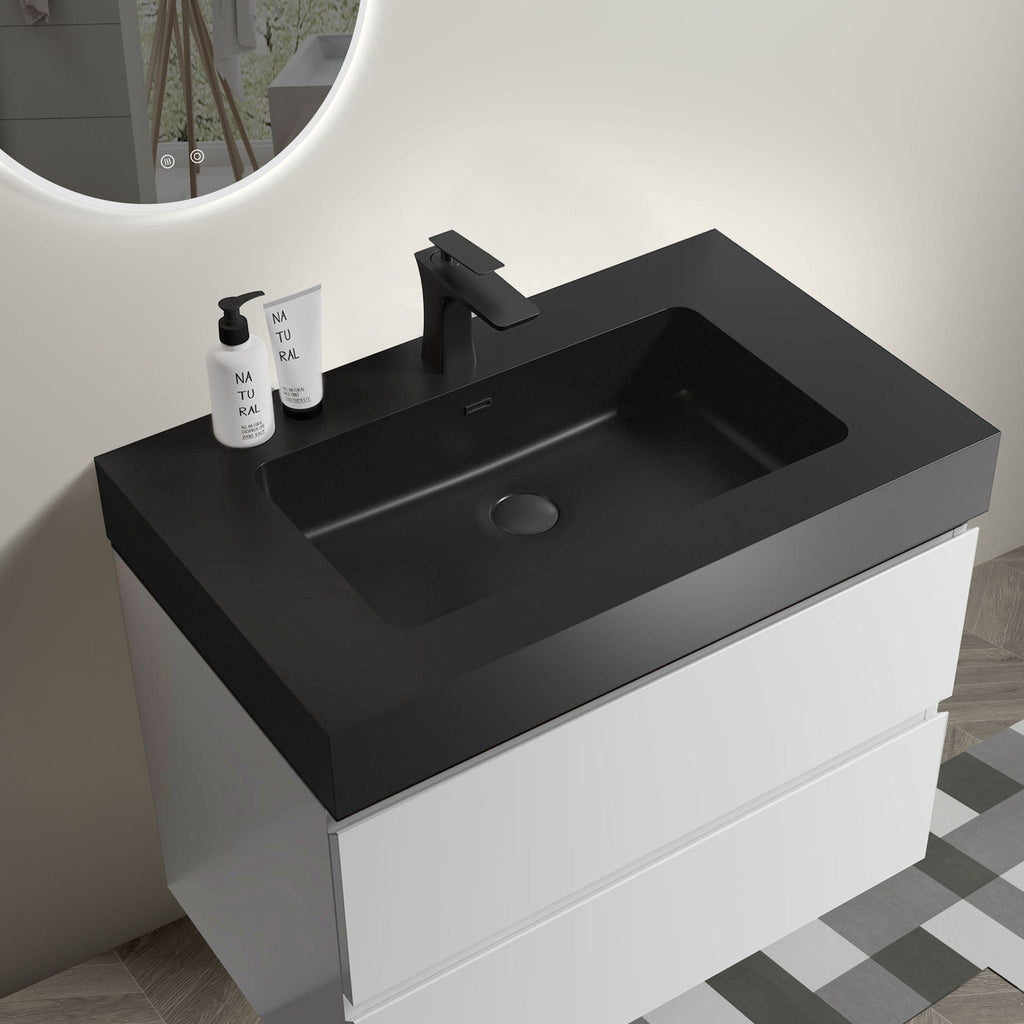 Alice - Bathroom Vanity With Large Storage, Sink, Wall Mounted