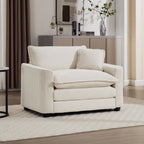 Modern Classic Fabric Single Chair Deep Seat Sofa With Pillow