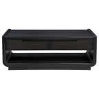 Leandro 2-drawer Wood Cocktail Coffee Table Burnished Black