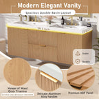 Modern Wall Mounted Bathroom Vanity, Soft Close Doors