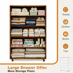 Modern 5 Drawer Dresser With Wheels
