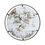 Theodor - Mirror With Industrial Design Round Mirror With Metal Frame For Wall Decor & Entryway Console Lean Against Wall - Black