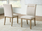 Lasinger - Dining Upholstered Side Chair (Set of 2) - Light Brown