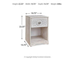 Paxberry - One Drawer Night Stand - Open Cubby - Whitewash