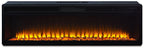 Electric LED Black Wide Fireplace Insert 57.63"W x 8.88"D x 16.88"H