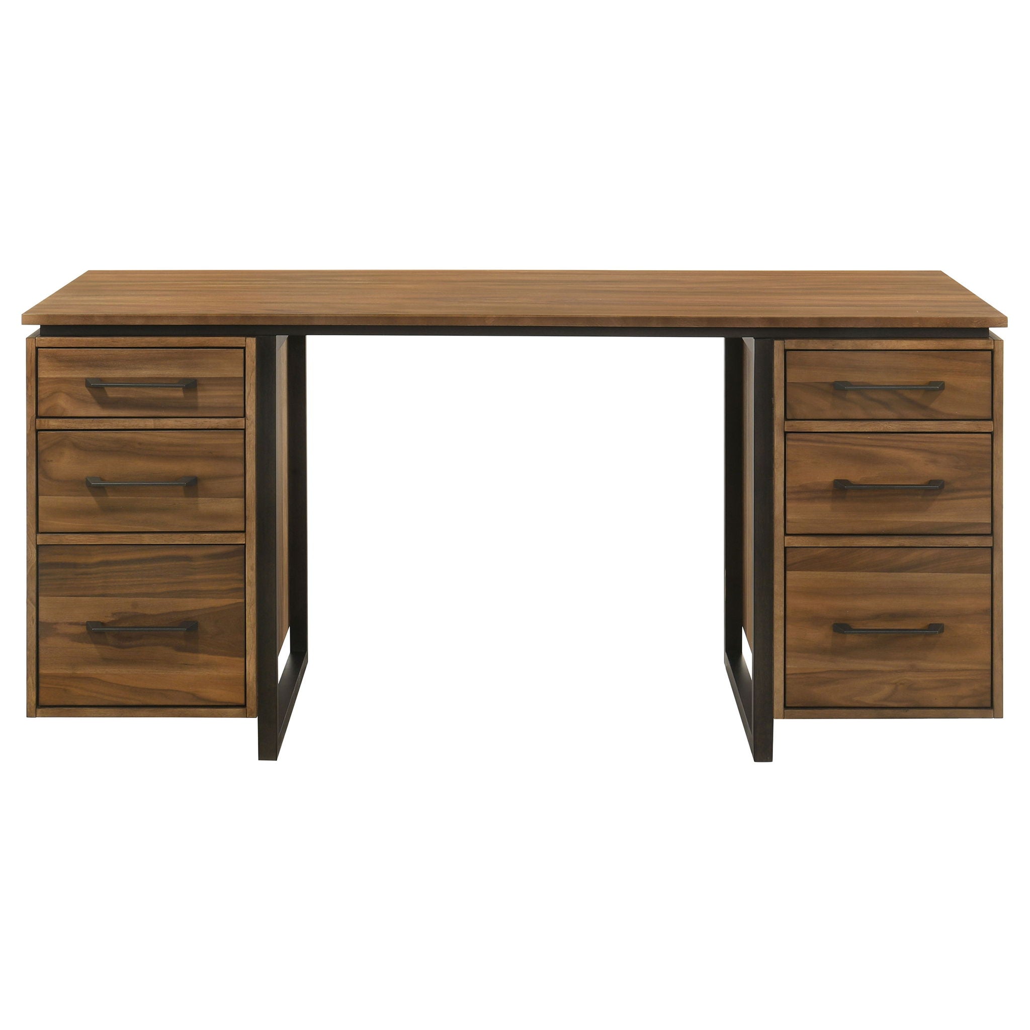 Berhalter 6-Drawer Double Pedestal File Computer Desk
