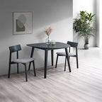 Real - Side Chair (Set of 2) - Gray Linen & Black