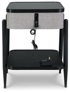 Jorvalee - Accent Table with Speaker - Gray / Black