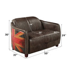 Brancaster - Loveseat - Antique Slate Top Grain Leather