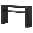 Console Table With Fluted Legs, Open Shelf