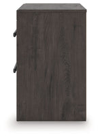 Prendonea - Two Drawer Night Stand - Charcoal