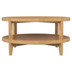 Camillo Round Solid Wood Coffee Table Maple Brown