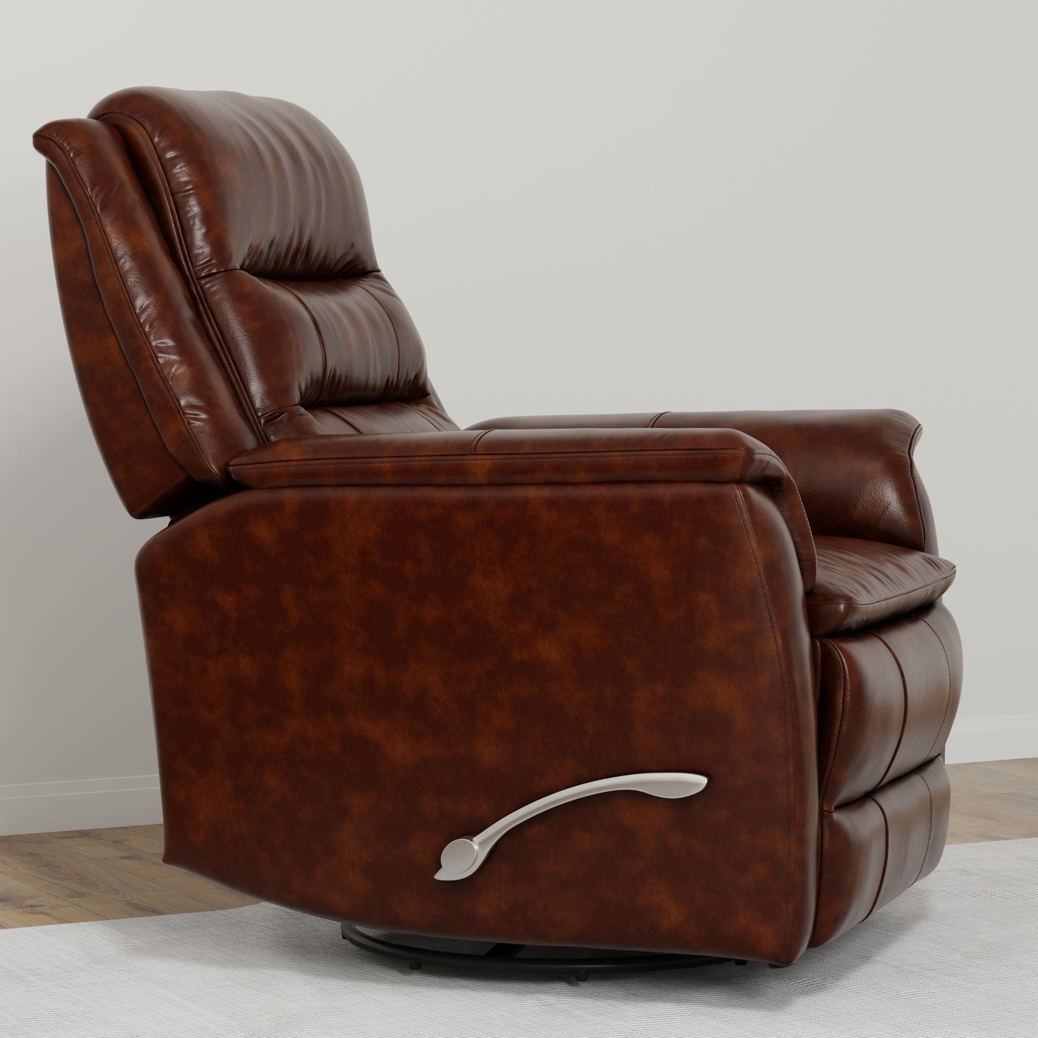 Swivel Recliner With Manual Adjustable Footrest