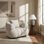 Whitney Contemporary Channel Tufted Woven Fabric Upholstered Accent Chair