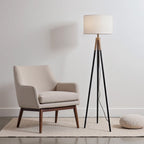 Sway - Floor Lamp With On / Off Switch Triple Legs Shade - Black / Gold / White