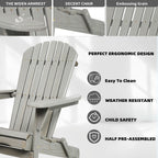 Lounge Patio Chair For Garden Outdoor Wooden Folding Adirondack Chair (Set of 2) Solid Cedar Wood Lounge Patio Chair For Garden