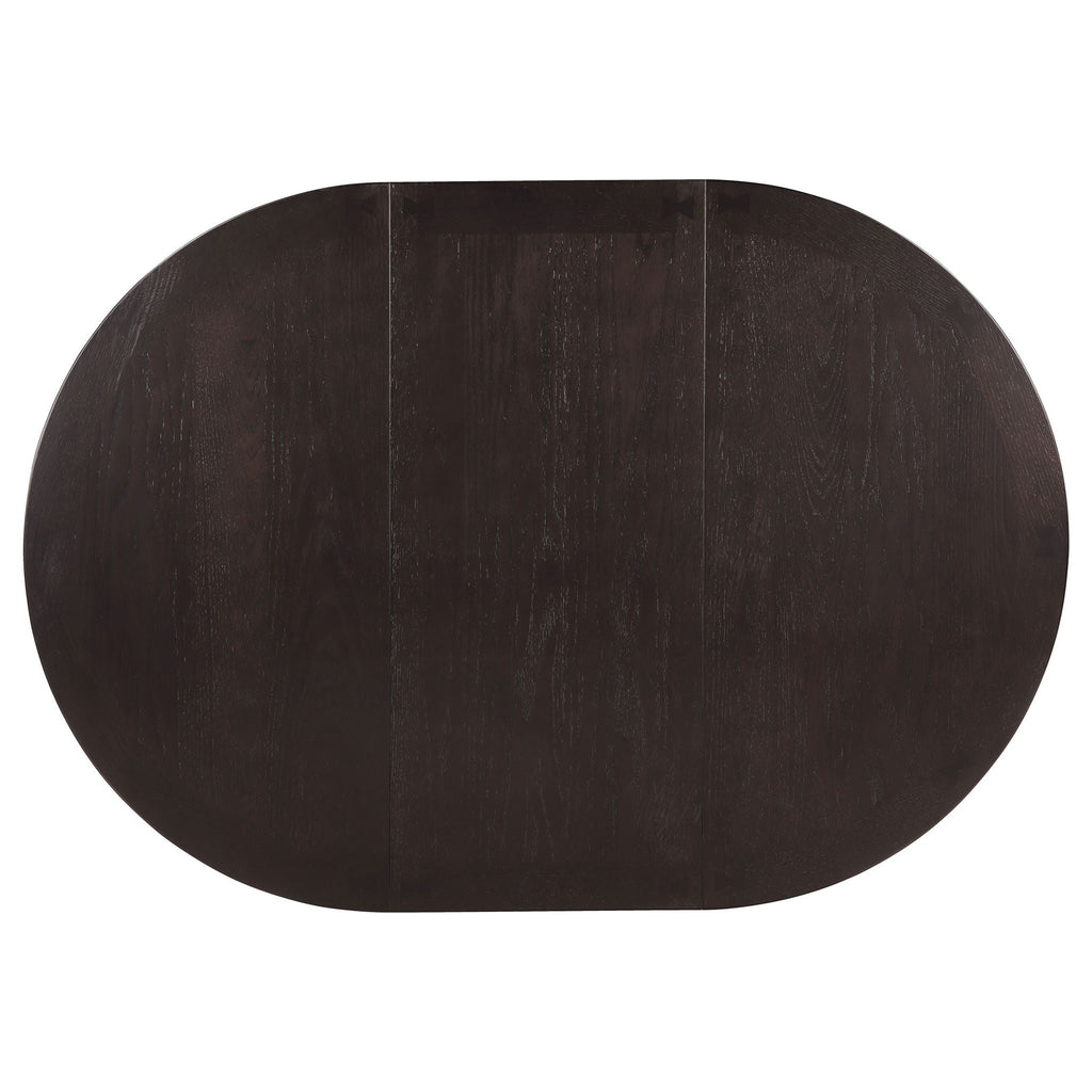 Lavon Oval 60-inch Wood Extension Leaf Dining Table Espresso