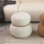 Snowman Stool With Cushion And Solid Wood Frame