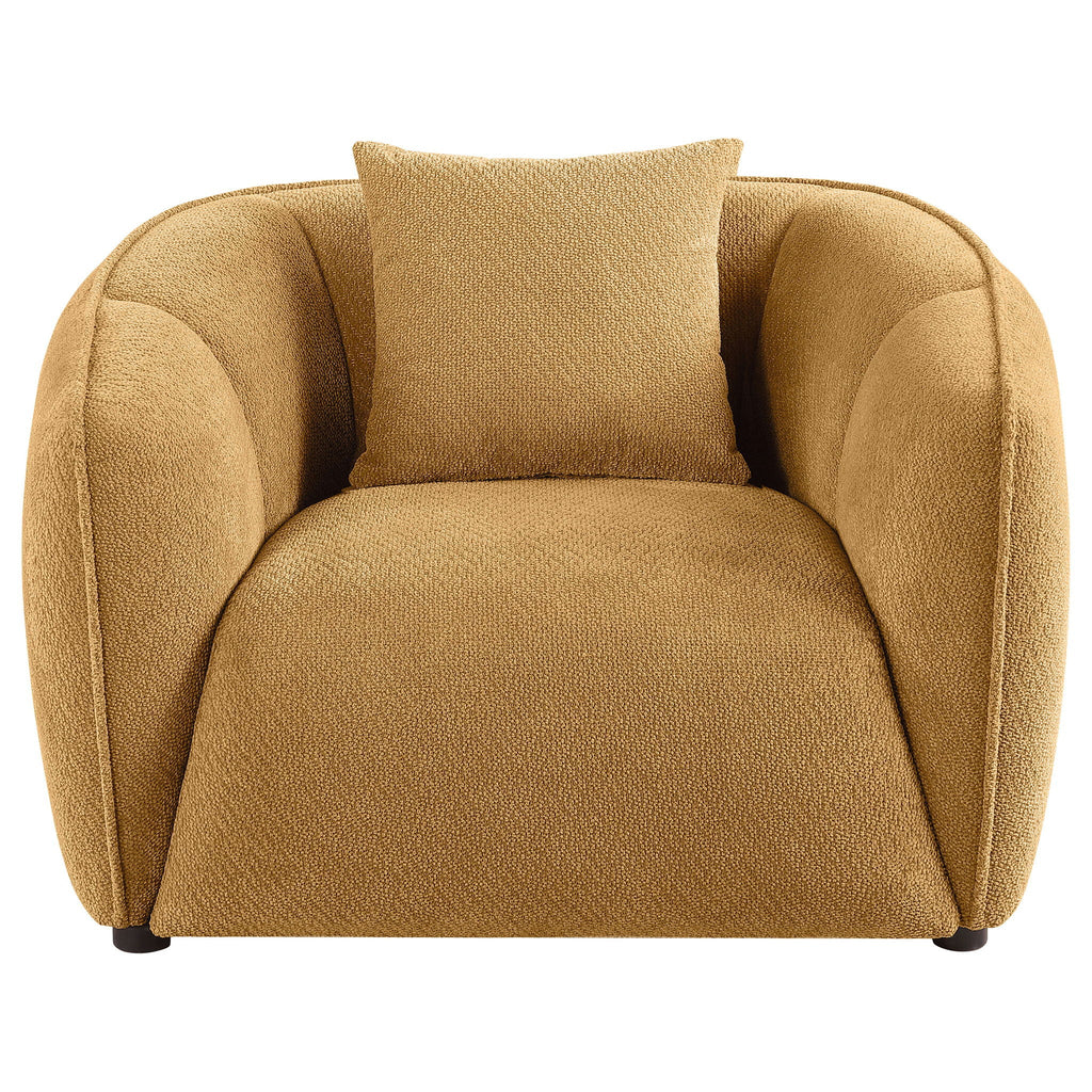 Aleisha Fabric Upholstered Accent Chair Mustard Yellow