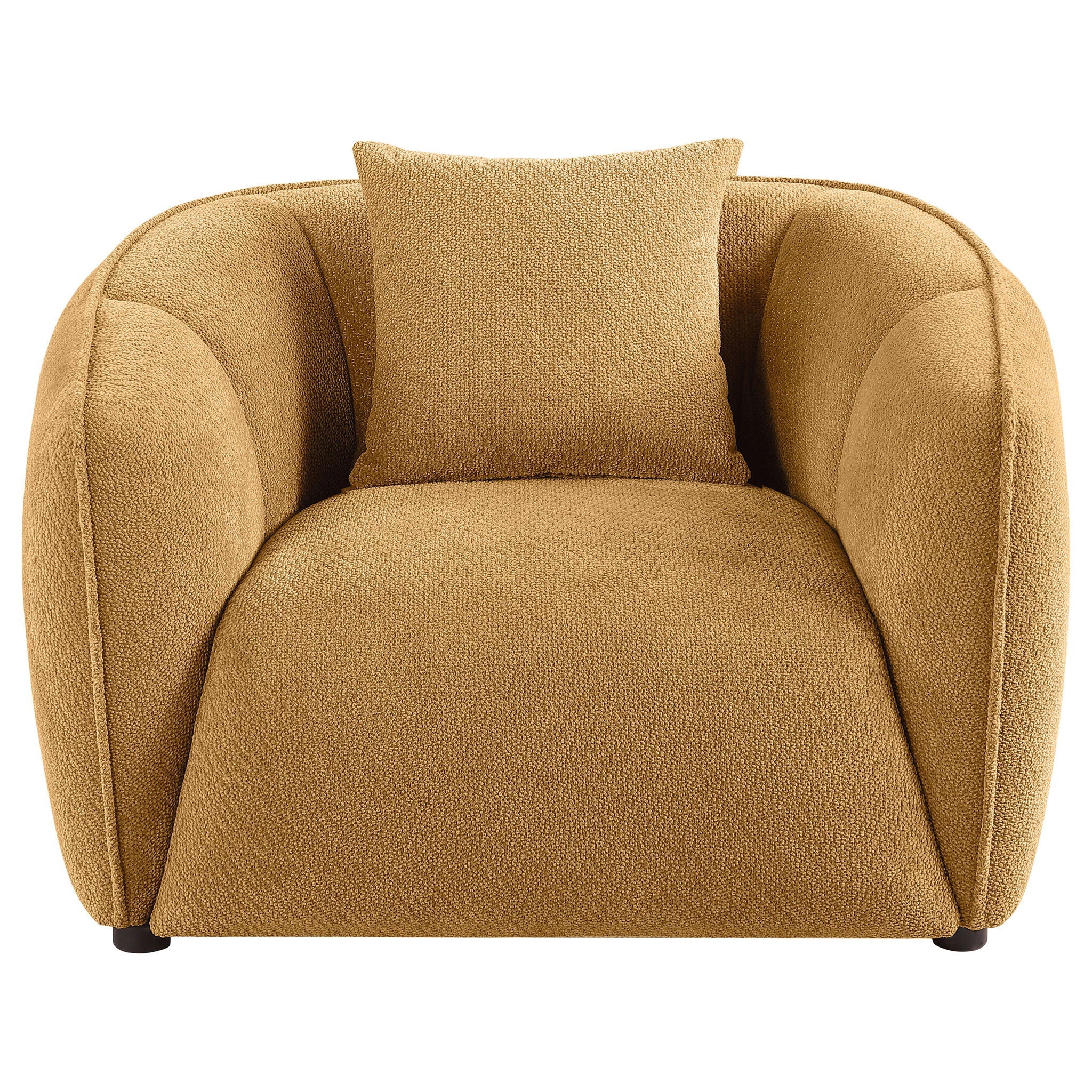 Aleisha Fabric Upholstered Accent Chair Mustard Yellow