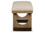 Tristan - Upholstered Backless Bench With U-Shaped Legs - Swiss Coffee