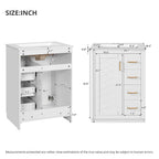 Modern Bathroom Vanity With 1 Door And 3 Drawers