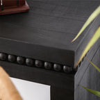 Modern Rustic Wood Table, Rectangular Living Room Center Table With Floating Top Design