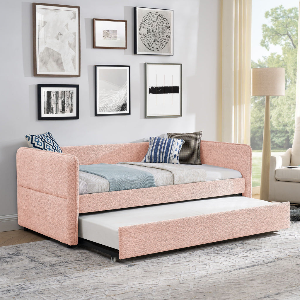 Upholstered Daybed With Pop Up Trundle