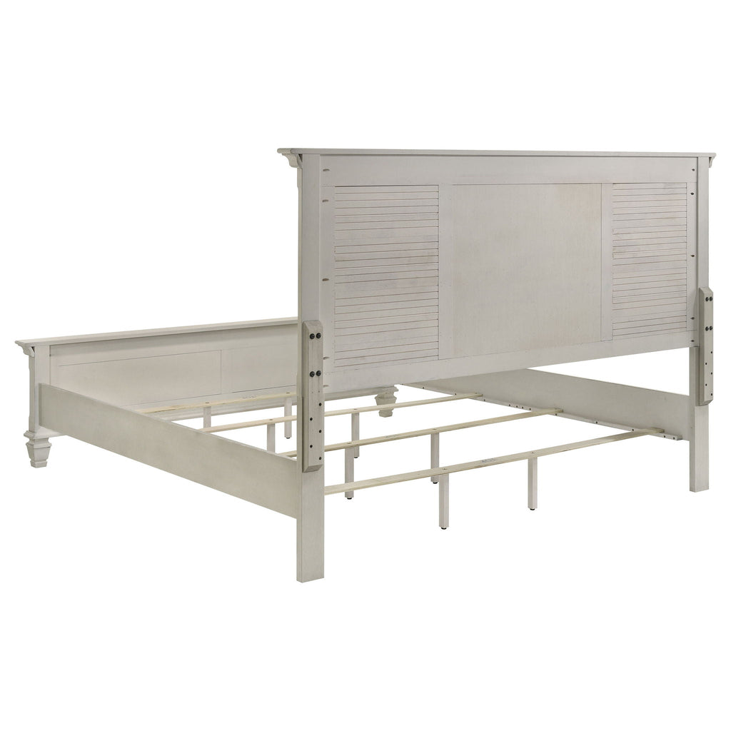 Franco 4-piece Eastern King Bedroom Set Distressed White