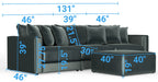 Remington - Modular Sofa And Cocktail Ottoman - Pine