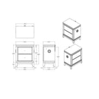 Adalid - Nightstand With Cooler, USB And Speaker - White
