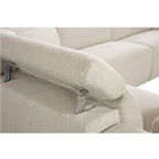 Dayana - Power Motion Sectional Sofa - Beige Boucle