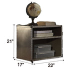 Brancaster - Nightstand With USB - Aluminum