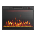 23" Electric Fireplace &amp; Space Heater Heater with Flame Color and Brightness Control